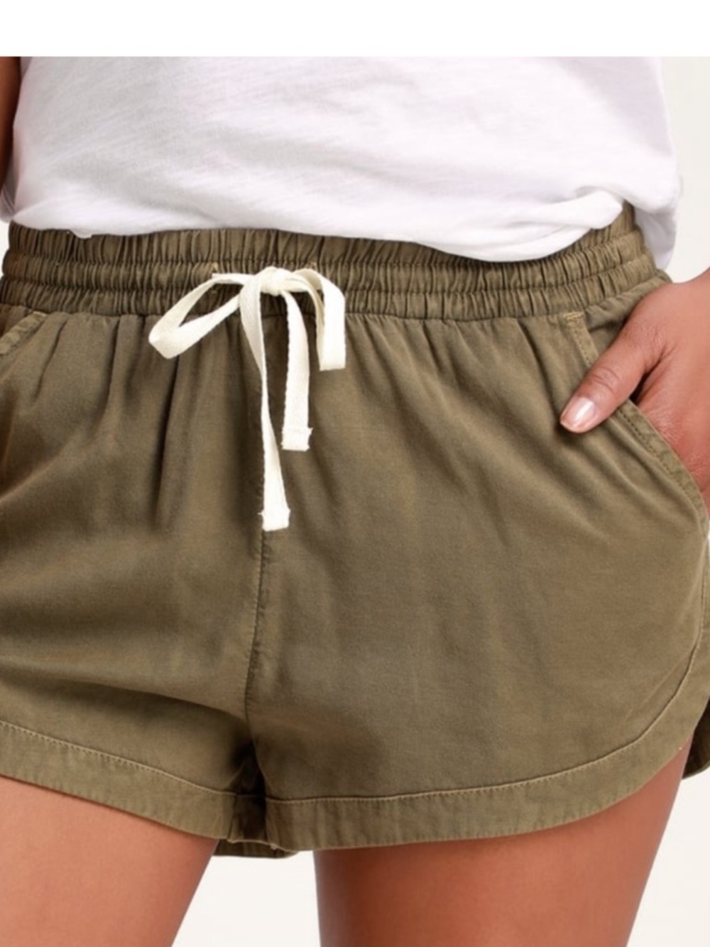 Billabong Olive Drawcord Athletic Shorts